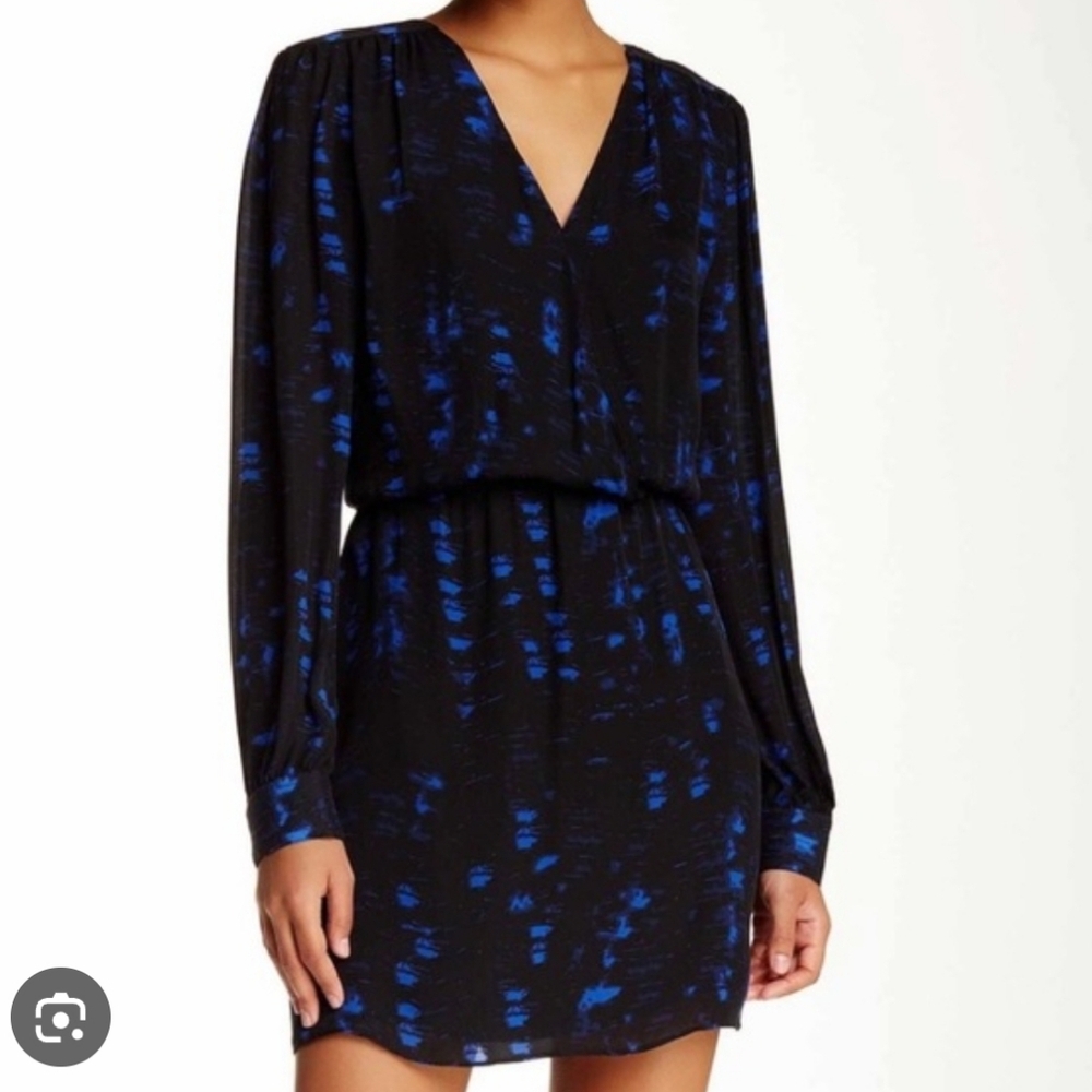 Parker Lila Surplice Long Sleeve Mini Dress
